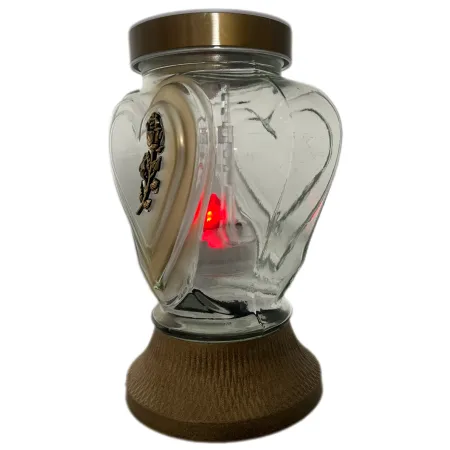 ZNICZ SOLARNY SERCE Z RÓŻĄ - 255 ( 1 szt. )